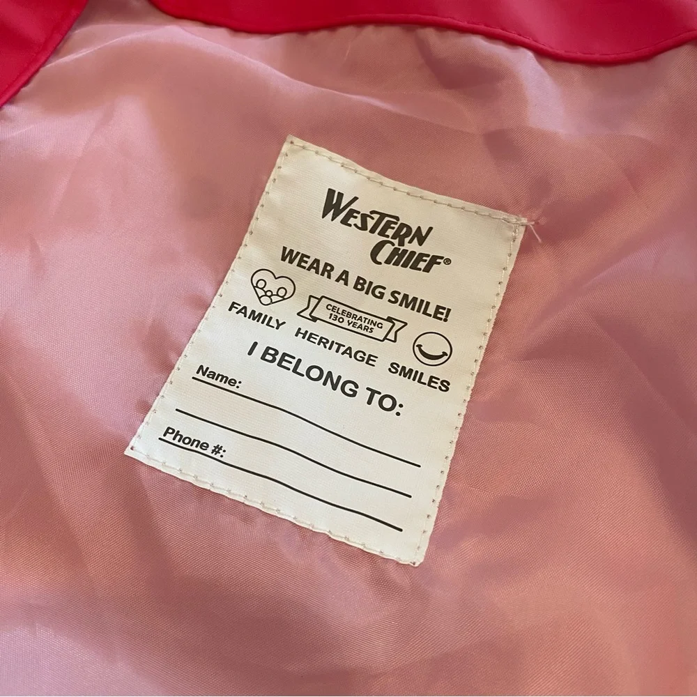 Girls WESTERN CHIEF Minnie Mouse Rain Jacket Size 5